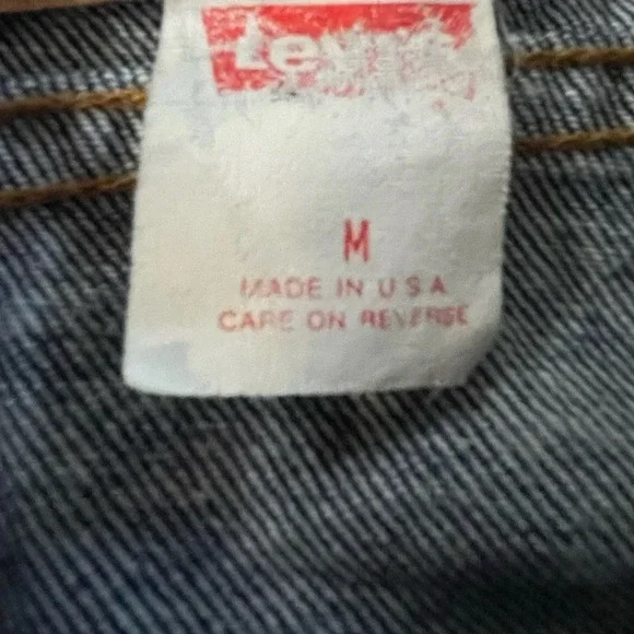 Vintage Levis Acid Wash Trucker Jean Jacket Grunge Made in USA  SZ M 70507 0219 - Picture 8 of 8